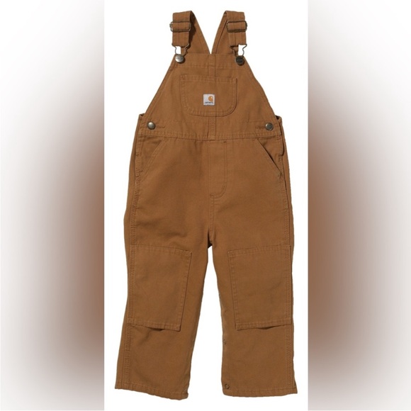 Carhartt Kids Tan Overalls Bibs Infant Toddler 18 Months - Picture 1 of 12